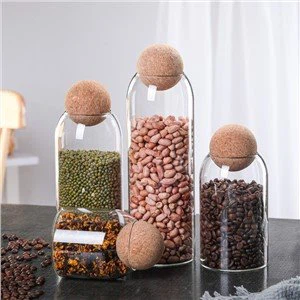 Glass Food Storage Jars with Cork